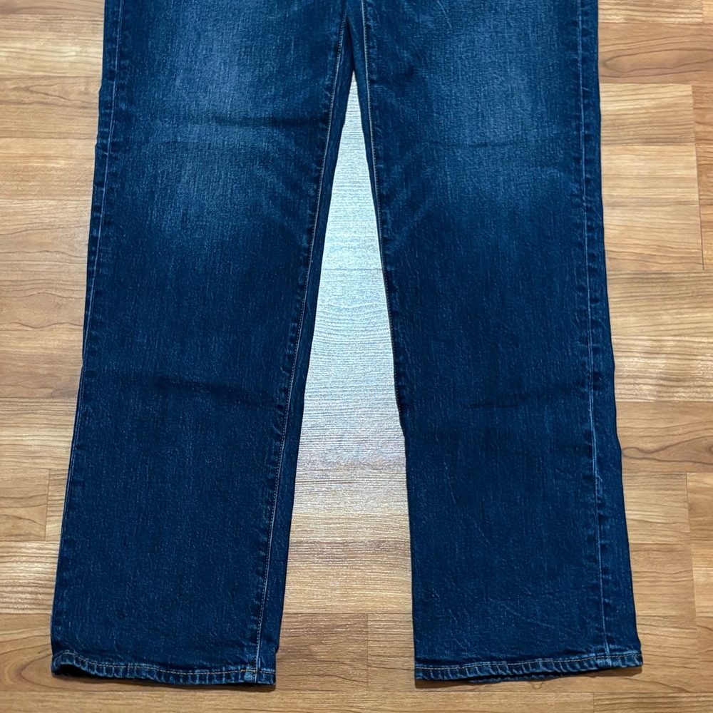 American Eagle Outfitters Flex Relaxed Straight Jeans 33x34 Dark Wash - Picture 3 of 11